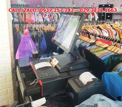 Bán Máy tính tiền cảm ứng cho shop quần áo, túi xách tại Long Xuyên