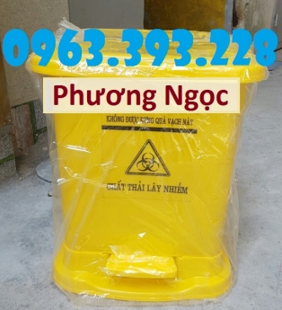 Thùng rác y tế, thùng đựng rác y tế đạp chân, thùng rác đạp chân