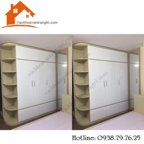 Muốn đặt kích thước tủ quần áo âm tường gỗ công nghiệp