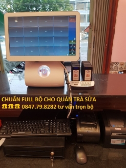 Trọn bộ máy tính tiền cảm ứng Pos dùng cho quán café ở Bắc Ninh