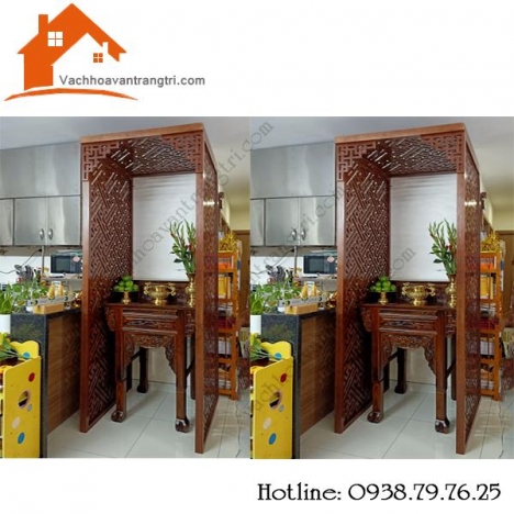 vách ngăn  phòng thờ cnc -vách ngăn bàn thờ cnc