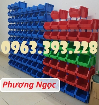 Khay nhựa có tắc kê chống tầng, kệ dụng cụ A6 xếp chồng, khay đựng ốc vít