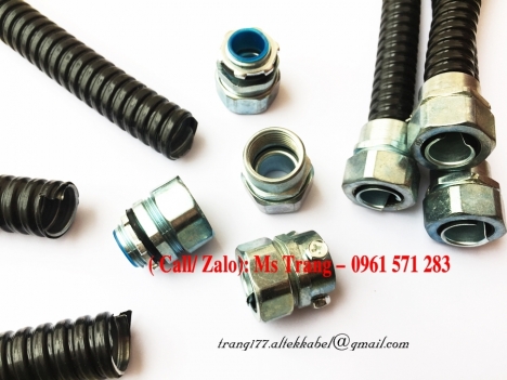 Ống ruột gà lõi thép và đầu nối hàng có sẵn, độ bền cao