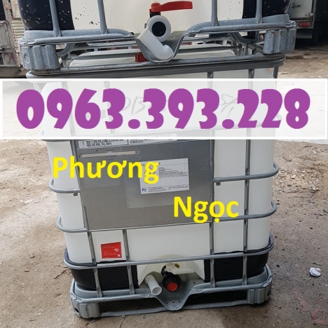 Bồn nhựa 1 khối đã qua sử dụng, Tank nhựa IBC cũ, bồn chứa nước 1000L