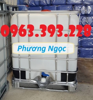 Bồn nhựa 1 khối đã qua sử dụng, Tank nhựa IBC cũ, bồn chứa nước 1000L