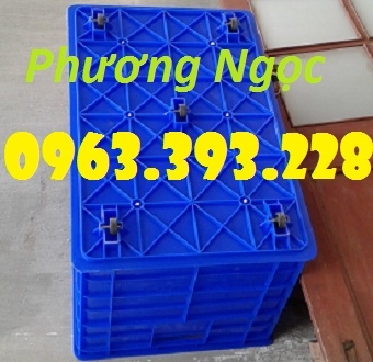 Thùng nhựa 5 bánh xe, thùng nhựa đẩy hàng, thùng nhựa công nghiệp