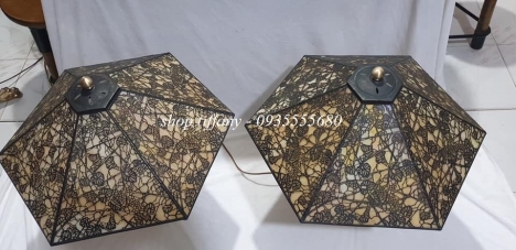 Đôi chao đèn Tiffany Mỹ xưa