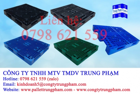 Pallet nhựa mới 100% cho xuất khẩu và lưu kho lh 0798621559