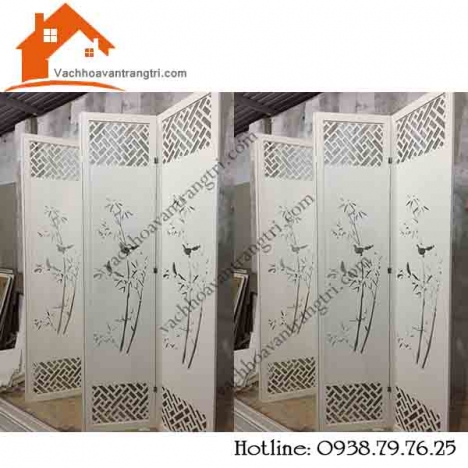 Bức bình phong gỗ đẹp- vách cnc bình phong