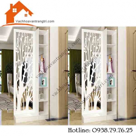 Bức bình phong gỗ đẹp- vách cnc bình phong