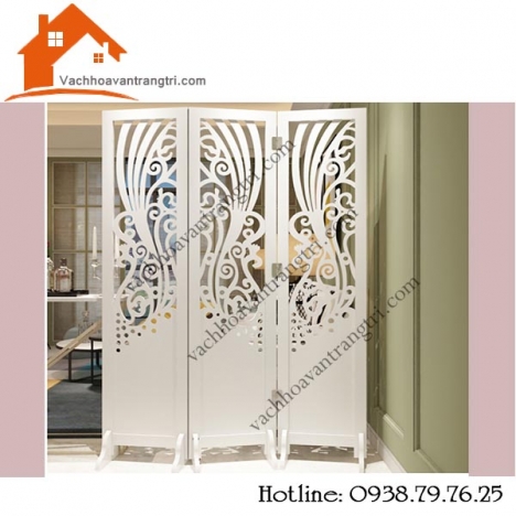 Bức bình phong gỗ đẹp- vách cnc bình phong