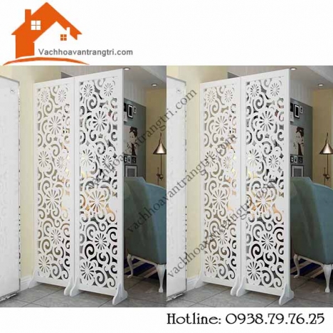 Bức bình phong gỗ đẹp- vách cnc bình phong