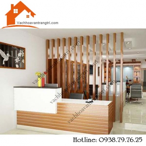 Giá lam gỗ  trang trí phòng khách - đổi mới không gian
