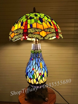 Đèn bầu Tiffany họa tiết chuồn chuồn