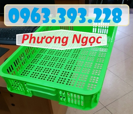 Sọt đựng hàng trong siêu thị, sọt rỗng cao 10, sóng nhựa HS010