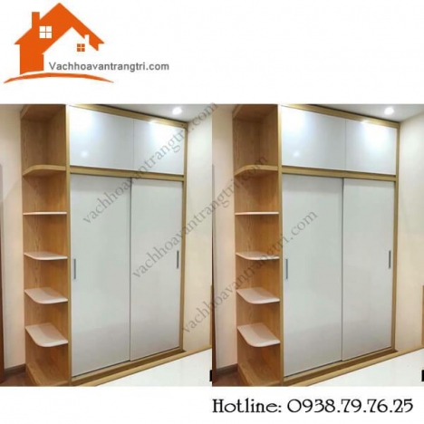 Tủ âm tường quần áo phòng ngủ đẹp độ bền cao giá cả hợp lí