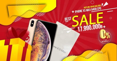 iPhone XS MAX CPO 64GB trả góp 0% tại Tablet Plaza