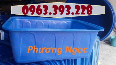 Thùng nhựa chữ nhật dung tích lớn, bồn nhựa nuôi cá