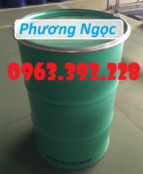 Thùng phuy sắt nắp mở, thùng phuy sắt 220L đựng hóa chất
