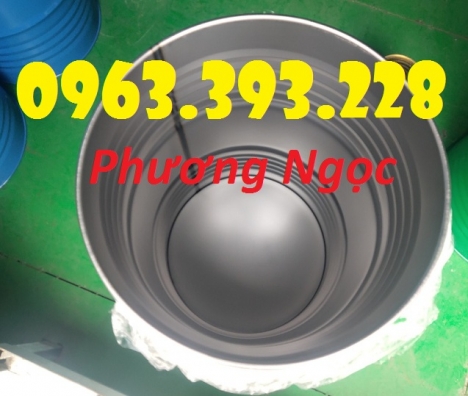 Thùng phuy sắt nắp mở, thùng phuy sắt 220L đựng hóa chất