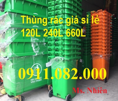 Bán sỉ thùng rác 240 lít giá rẻ tại cần thơ- Thùng rác nhựa giá rẻ- lh 0911.082.000
