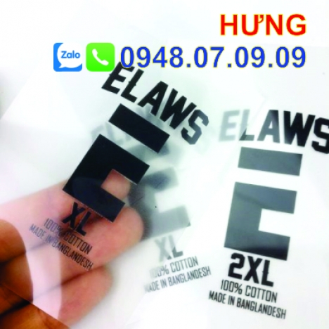 Nhãn ép nhiệt, nhãn mác quần áo, nhãn sườn may mặc (Toàn Quốc)