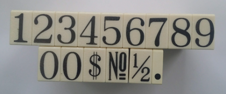 Bộ dấu thanh ghép ToYoDa chữ và số các kích cỡ