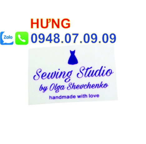 Nhãn ép nhiệt, nhãn mác quần áo, nhãn sườn may mặc (Toàn Quốc)