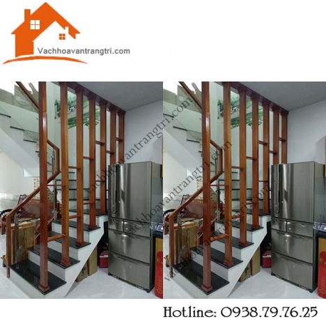 Sử dụng lam gỗ trang trí nội thất khu vực cầu thang có tốt không