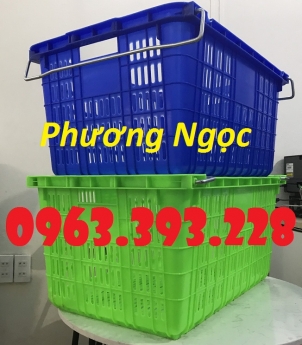 Sọt nhựa thanh long, Sóng nhựa HS011, Sọt quai sắt