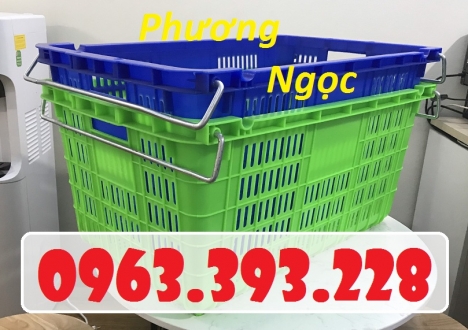 Sọt nhựa thanh long, Sóng nhựa HS011, Sọt quai sắt