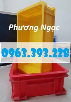 Thùng nhựa đặc B2, khay nhựa đựng linh kiện, thùng có nắp