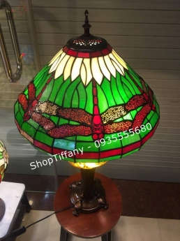 Đèn Tiffany hai thân Họa Tiết Chuồn Đỏ