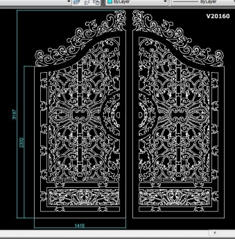 Bản vẽ autocad hoa văn CNC cửa cổng, lan can, vách ngăn