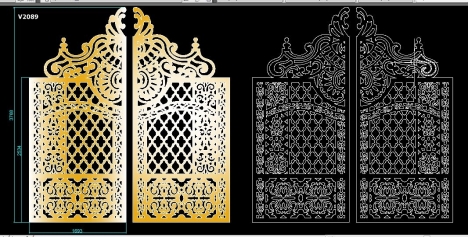 Bản vẽ autocad hoa văn CNC cửa cổng, lan can, vách ngăn