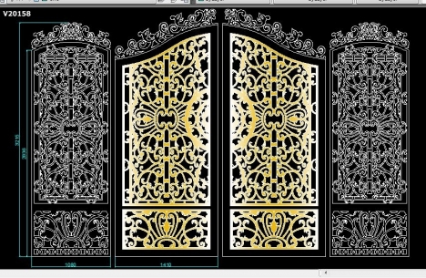 Bản vẽ autocad hoa văn CNC cửa cổng, lan can, vách ngăn