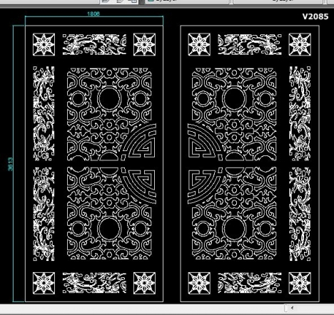Bản vẽ autocad hoa văn CNC cửa cổng, lan can, vách ngăn