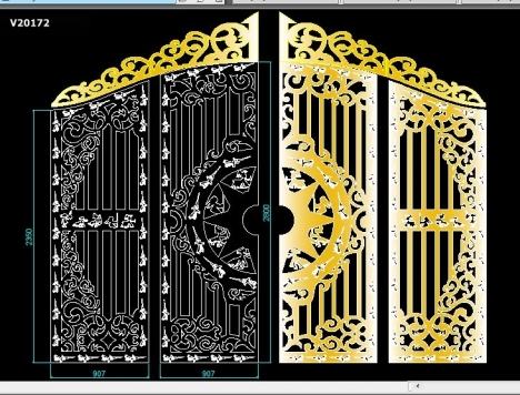 Bản vẽ autocad hoa văn CNC cửa cổng, lan can, vách ngăn
