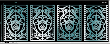 Bản vẽ autocad hoa văn CNC cửa cổng, lan can, vách ngăn