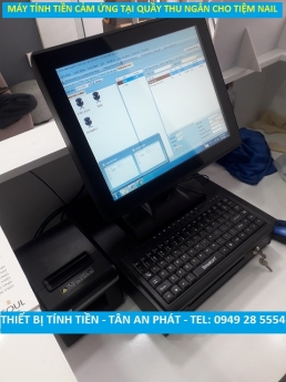 Bán máy tính tiền ở quầy thu ngân cho tiệm Nail giá rẻ tại Tân Phú