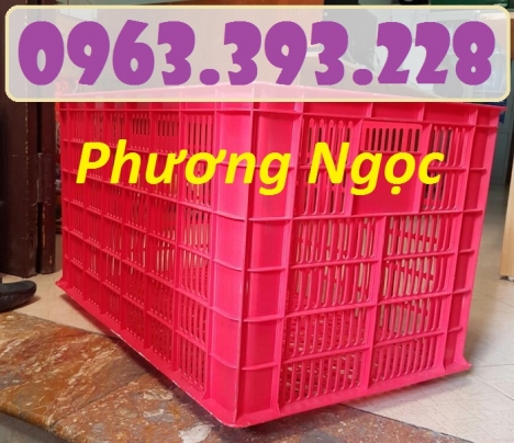 Sọt nhựa đựng hàng 5 bánh xe, sóng nhựa rỗng đựng nông sản