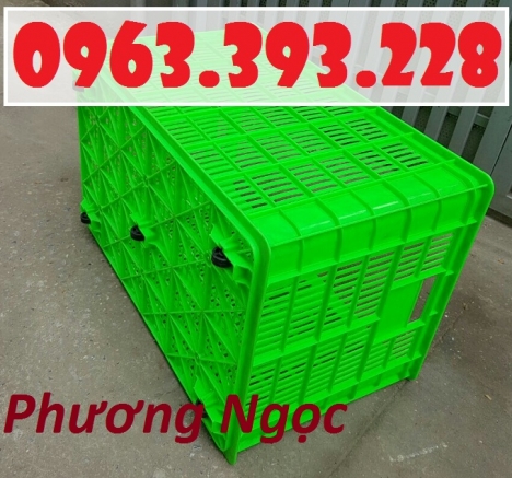 Sọt nhựa đựng hàng 5 bánh xe, sóng nhựa rỗng đựng nông sản