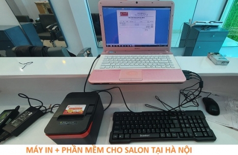 Lắp máy tính tiền giá rẻ ở Tân Phú cho tiệm Nail-Spa tại quầy thu ngân