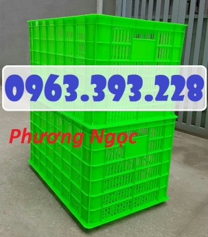 Sọt nhựa đựng hàng 5 bánh xe, sóng nhựa rỗng đựng nông sản