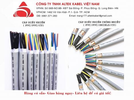 Cáp điều khiển hiệu Altek Kabel đủ quy cách, nhập khẩu chính hãng