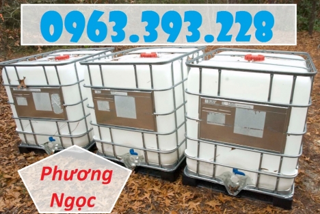 Bồn nhựa vuông 1 khối, thùng nhựa 1000 Lít đã qua sử dụng