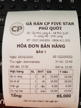 Lắp tận nơi cho hệ thống Five Star tại Vĩnh Long trọn bộ máy tính tiền cảm ứng giá rẻ
