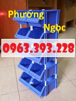 Khay nhựa vát đầu, kệ nhựa đựng ốc vít, khay đựng vật dụng cơ khí