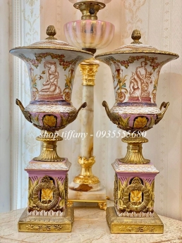 Giao lưu Cặp bình cup gốm Bỉ.
