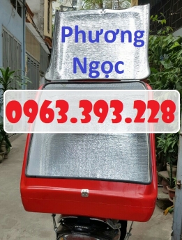 Thùng chở hàng sau xe máy, thùng giao hàng loại lớn, thùng ship hàng